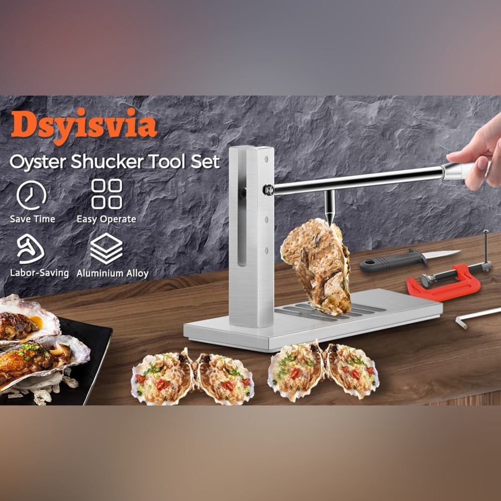 Oyster Shucker Machine Tool Set, Oyster Clam Opener, Knife, Hotel Buffets Homes
